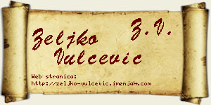 Željko Vulčević vizit kartica